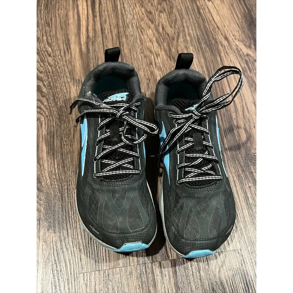 Altra Trail Running Shoes Foot Shape Blue Zero Drop Gaiter Trap 3.0 Size 6